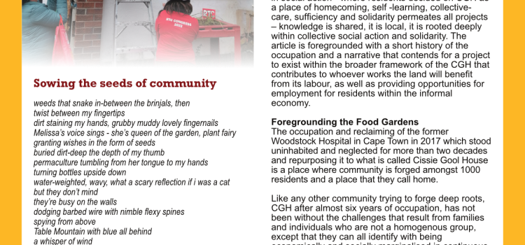 The community food garden of CGH